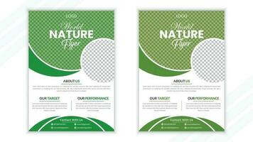 nature flyer design vector