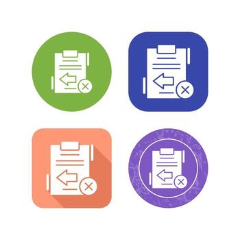 icono de vector fallido de retorno