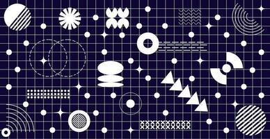 Set of abstract backgrounds with futuristic geometric shapes. Vector illustration.