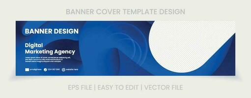 cover social media banner design abstract background vector