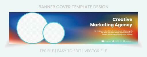 cover social media banner design abstract background vector