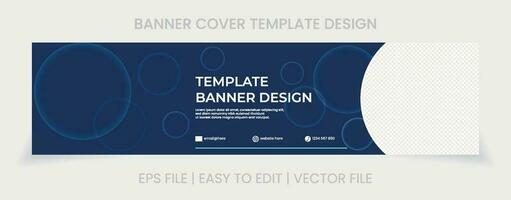 cover social media banner design abstract background vector