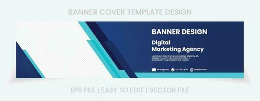 cover social media banner design abstract background vector