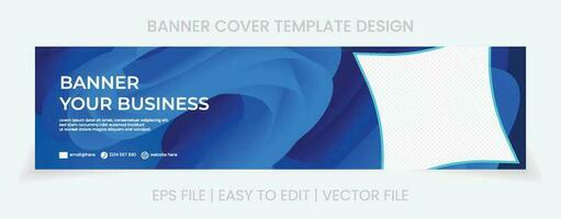 cover social media banner design abstract background vector