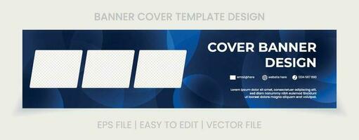 cover social media banner design abstract background vector