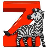 Z letter for zebra vector