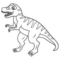 hand drawn of tyrannosaurus line art vector