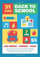 Back to School Vertical A4 Advertising Poster vector