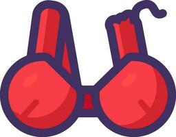 Outline Textile Waste Old Bra Cloth Icon vector