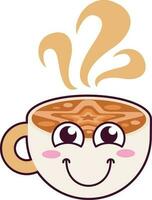 Cocoa Cup Happy Smiling Character vector