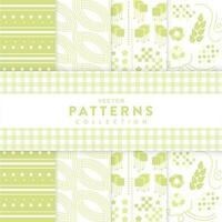 Vector patterns collections green seamless pattern