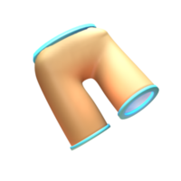 3d Sommer- Strand Hose Symbol gerendert isoliert auf das transparent Hintergrund. einfach und elegant Objekte zum Ihre Design. png