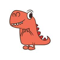 Cute Dinosaur Vector Illustration hand drawn