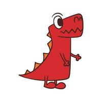 Cute Dinosaur Vector Illustration hand drawn