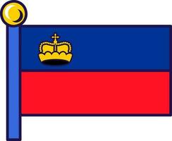 Principality of liechtenstein nation flag vector