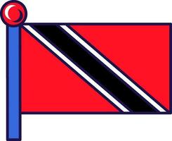 trinidad y tobago república nación bandera vector