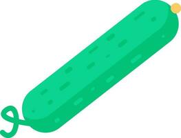 Flat Vegetable Green Cucumber Icon vector