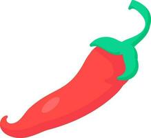 Flat Vegetable Hot Chili Pepper Icon vector