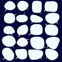 Set speech bubbles on white background. chat box or chat vector square and doodle message or communication icon Cloud speaking for comics and minimal message dialog