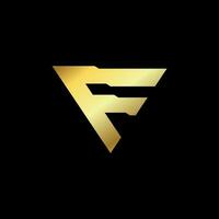 F triangle logo vector design