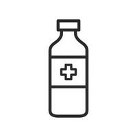 Medicine bottle icon. drugs drink symbol. Flat Vector illustration