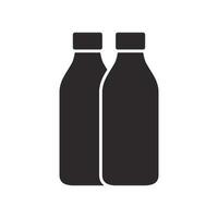 botella de agua icono. alcohol bebida símbolo. plano vector ilustración