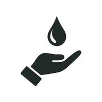 salvar agua icono vector diseño ilustración ambiente concepto