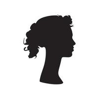 Vector illustration of woman silhouette solated on white background