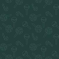 Monochrome Candy and Candy Canes Pattern. Vector Seamless Design. Versatile seamless pattern featuring candy and candy canes on a stick in monochrome colors for wrapping paper and various projects.