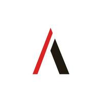 letter a simple triangle motion logo vector