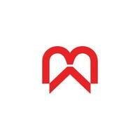 letter m arrow up simple geometric logo design vector
