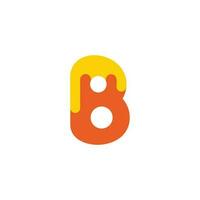 letter b cheese bread symbol logo vector