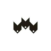 letter m price name tag symbol logo vector