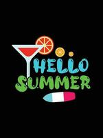 Summer vintage colorful lettering typography t-shirt design eye-catching vector art