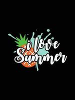 Summer vintage colorful lettering typography t-shirt design eye-catching vector art