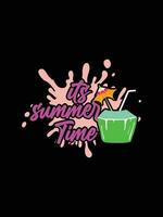 Summer vintage colorful lettering typography t-shirt design eye-catching vector art