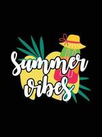 Summer vintage colorful lettering typography t-shirt design eye-catching vector art