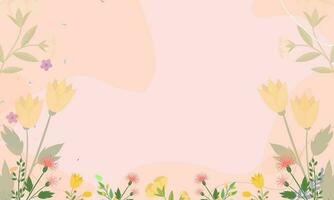 Flat Foral Background Vector Design 10