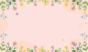 Flat Foral Background Vector Design 6