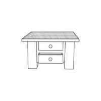 Drawer Furniture Interior Logo Illustration Design Template vector