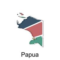 mapa de Papuasia ilustración diseño, mundo mapa internacional vector modelo con contorno gráfico bosquejo estilo aislado en blanco antecedentes