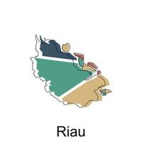 mapa de riau ilustración diseño, mundo mapa internacional vector modelo con contorno gráfico bosquejo estilo aislado en blanco antecedentes