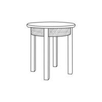 Furniture design of Table, illustration vector Design Template, suitable for your company