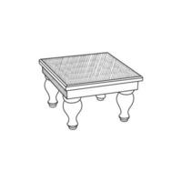 mesa Disparo mueble logo, moderno modelo diseño, vector icono ilustración