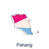 Map of Pahang vector design template, World Map International vector template with outline graphic sketch style isolated on white background