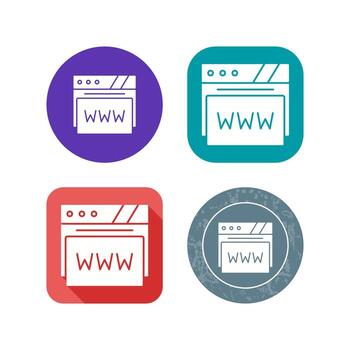 icono de vector de navegador web
