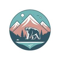 Animal Bear Logo Illustration Vector Design Template