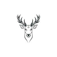 ciervo logo ilustración vector diseño modelo
