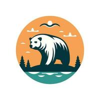 Animal Bear Logo Illustration Vector Design Template