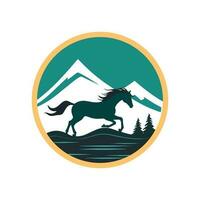 Horse Animal Logo Illustration Vector Design Template